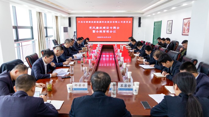 甘肅建投新能源公司召開黨風廉政建設專題會暨合規管理會議